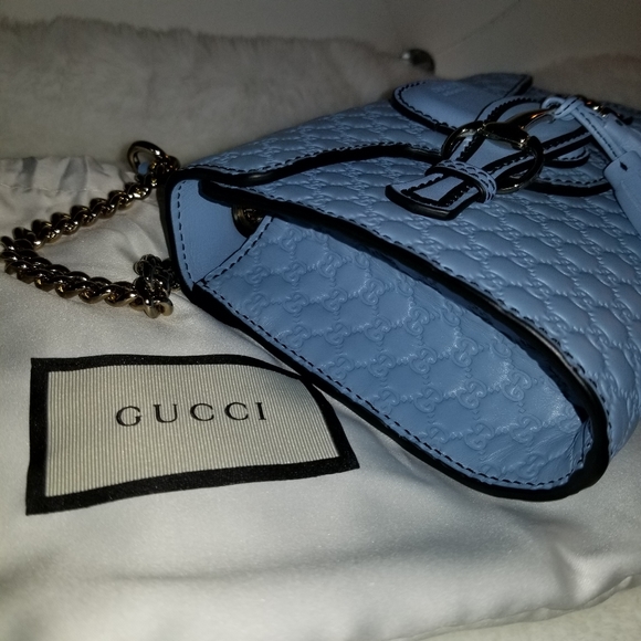 NEW GUCCI Mini Emily Microguccissima Periwinkle - Picture 4 of 16